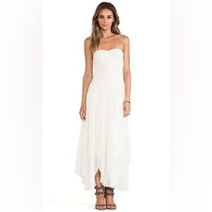 XS Free People mesh dress in ivory